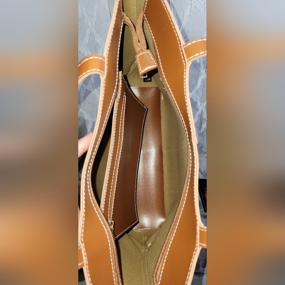 Brown Faux Leather Handbag & Tote - Picture 4 of 6